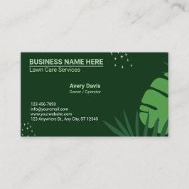 Lawn Care Landscaping Illustrative Nature Leaf Visitekaartje
