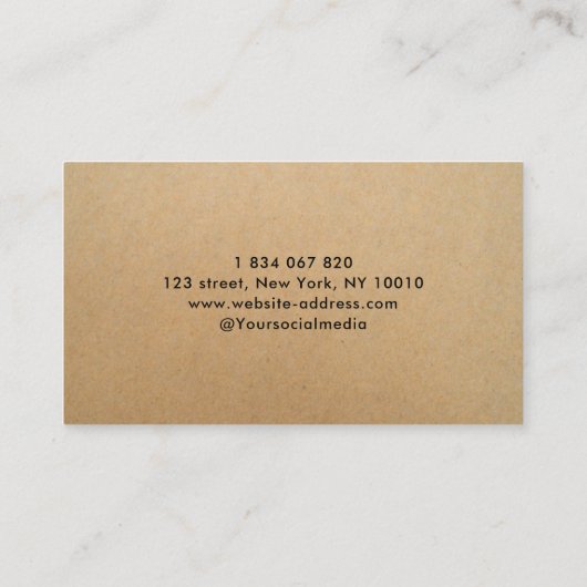 Lawn Care Landscaping kraft Visitekaartje (Achterkant)