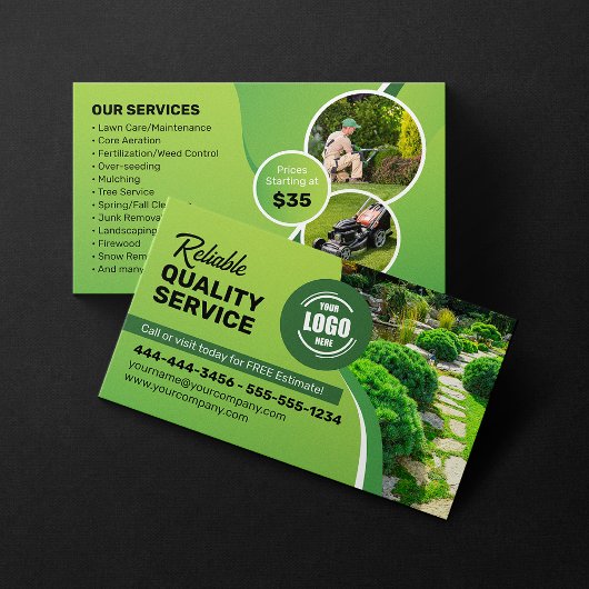 Lawn Care Landscaping Maaien Sneeuw Verwijdering T Visitekaartje