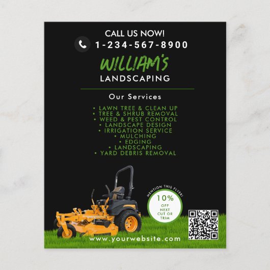 Lawn Care Landscaping maaien snijden bedrijf Flyer (Voorkant)