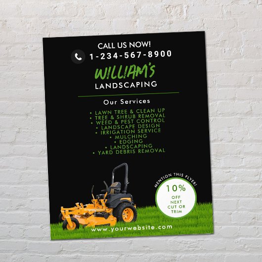 Lawn Care Landscaping maaien snijden bedrijf Flyer