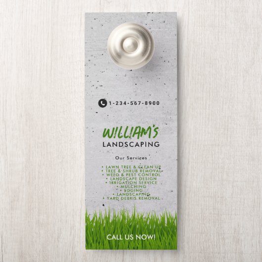 Lawn Care Landscaping maaien snijden diensten Deurhanger (Op knop)