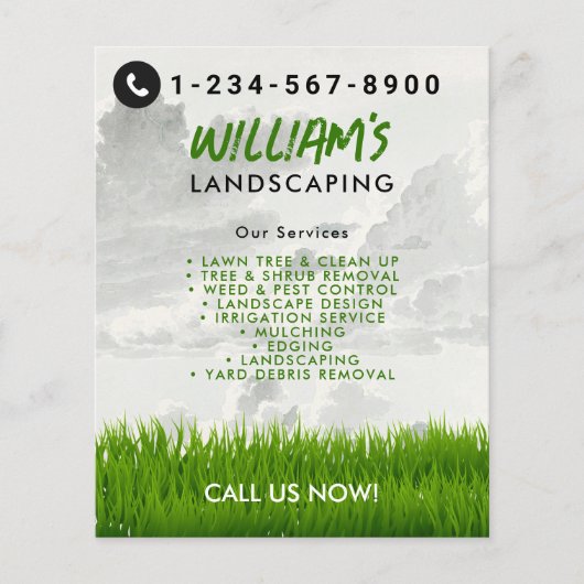 Lawn Care Landscaping maaien snijden diensten Flyer (Voorkant)