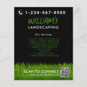 Lawn Care Landscaping Maaien Snijden QR-code Flyer (Voorkant)