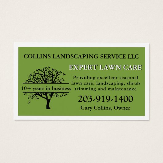 Lawn Care Landscaping Magnetisch Visitekaartje (Voorkant)