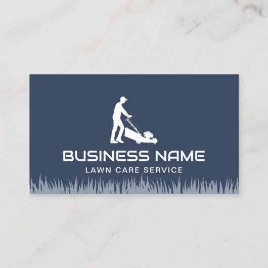 Lawn Care & Landscaping Mower Minimalistisch Marin Visitekaartje (Voorkant)