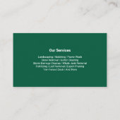 Lawn Care Landscaping Mowing Yard Work Grass Visitekaartje (Achterkant)