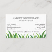 Lawn Care Landscaping Professionele grasmaaier Visitekaartje (Achterkant)