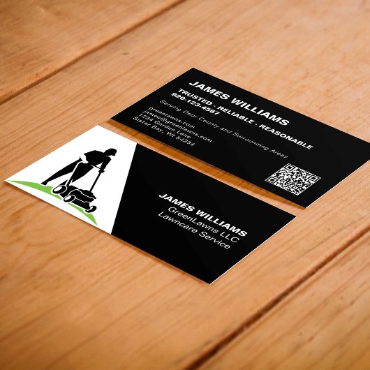 Lawn Care Landscaping QR Code Visitekaartje
