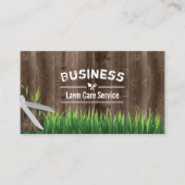 Lawn Care & Landscaping Service Barn Wood Visitekaartje (Voorkant)