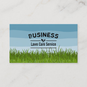 Lawn Care & Landscaping Service Blue Shades Visitekaartje