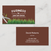 Lawn Care & Landscaping Service Brick Red Visitekaartje (Voorkant / Achterkant)