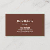 Lawn Care & Landscaping Service Brick Red Visitekaartje (Achterkant)