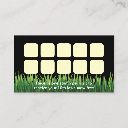 Lawn Care & Landscaping Service Loyalty Punch (Achterkant)