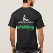 Lawn Care & Landscaping Service Mower Zwart T-shirt (Achterkant)