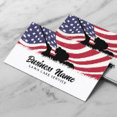 Lawn Care Landscaping Service Plain Patriotic Visitekaartje