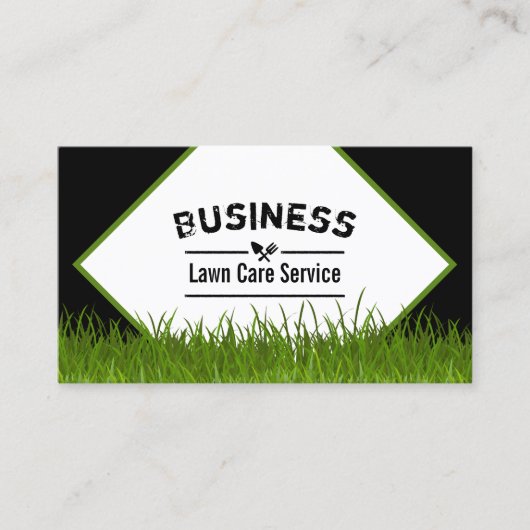 Lawn Care & Landscaping Service Professional Visitekaartje (Voorkant)