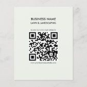 Lawn Care Landscaping Service QR Code Photo Flyer (Achterkant)