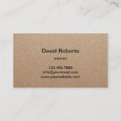 Lawn Care & Landscaping Service Rustic Kraft Visitekaartje (Achterkant)