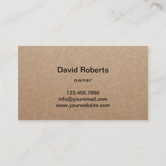 Lawn Care & Landscaping Service Rustic Kraft Visitekaartje (Achterkant)