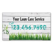 Lawn Care & Landscaping Service Visitekaartje Magneet (Voorkant)