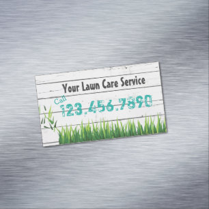 Lawn Care & Landscaping Service Visitekaartje Magneet