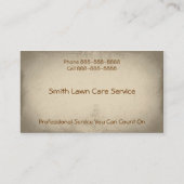 Lawn Care Landscaping Services Visitekaartje (Achterkant)