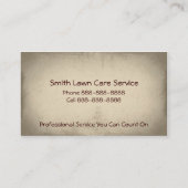 Lawn Care Landscaping Services Visitekaartje (Achterkant)