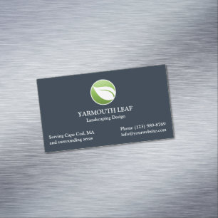 Lawn Care Leaf Logo Magnetisch Visitekaartje