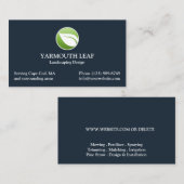 Lawn Care Leaf Logo Visitekaartje (Voorkant / Achterkant)