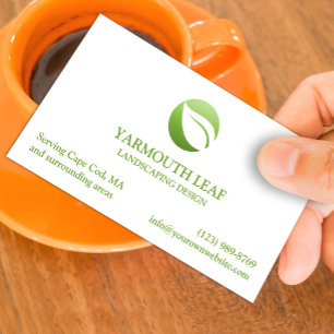 Lawn Care Leaf Logo Visitekaartje