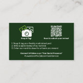 Lawn Care Logo Dank u Foto Getuigenis & Aanbevelingskaartje (Achterkant)