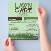 Lawn Care Logo, Lawn Care Services Flyer (Hand)