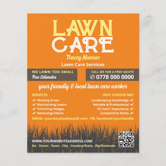 Lawn Care Logo, Lawn Care Services Flyer (Voorkant)