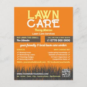 Lawn Care Logo, Lawn Care Services Flyer