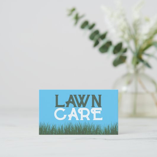 Lawn Care Logo, Lawn Care Services Visitekaartje (Staand voorkant)