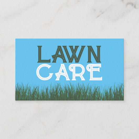 Lawn Care Logo, Lawn Care Services Visitekaartje (Voorkant)