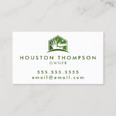 Lawn Care Logo Modern Professioneel Landschapsarch Visitekaartje (Achterkant)