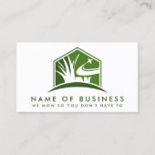 Lawn Care Logo Modern Professioneel Landschapsarch Visitekaartje (Voorkant)