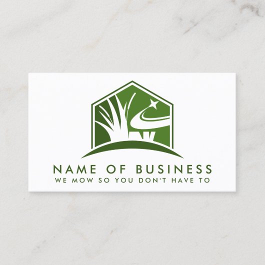 Lawn Care Logo Modern Professioneel Landschapsarch Visitekaartje (Voorkant)