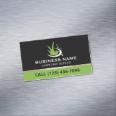 Lawn Care Logo Professional Landscaping Service Magnetisch Visitekaartje (Voorbeeld)