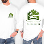 Lawn Care Logo Professionele Landschapsarchitectuu T-shirt<br><div class="desc">Laat uw expertise zien met ons Lawn Care Logo Professional Landscaping Business T-Shirt, ontworpen voor professionals op het gebied van gazonverzorging, landschapsarchitectuur en tuinwerk. Dit T-shirt heeft een aanpasbare zwarte en grijze logo en combineert stijl met functionaliteit om uw team een gepolijste en samenhangende uitstraling te geven. Perfect voor het...</div>