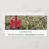 Lawn Care Maintenance Winter Gift Voucher Card (Voorkant)