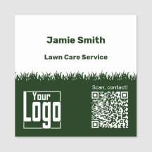 Lawn Care QR-Code Logo Bedrijf Groen Wit