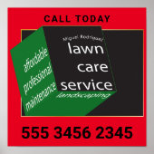 Lawn Care Service Amadeus New Geometric Cube Cool Poster (Voorkant)