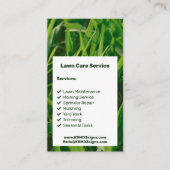 Lawn Care Service Green White Call Today Visitekaartje (Voorkant)