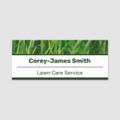 Lawn Care Service Image White Green Naamplaatje (Voorkant)