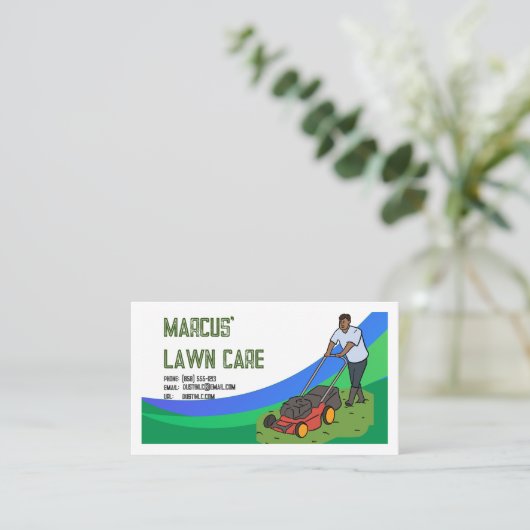 Lawn Care Service Landscaper Visitekaartje (Staand voorkant)