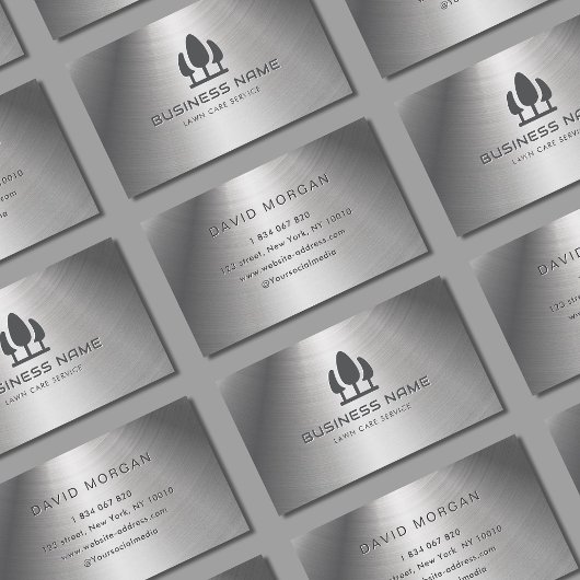 Lawn Care Service Metaal Visitekaartje