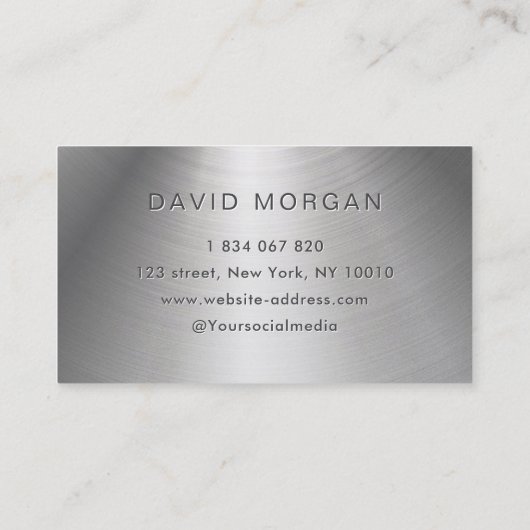 Lawn Care Service Metaal Visitekaartje (Achterkant)